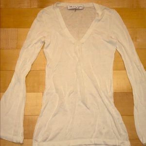 Trina Turk Ivory Linen Sweater